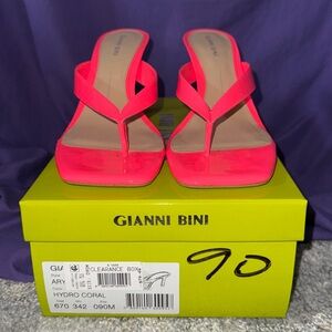 Hydro coral sandal heels